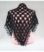 Handmade shawl. Openwork, crochet shawl. BL-1 - $60.00