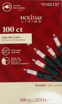 Holiday Living 100 Count Clear White Mini String Lights Green Wire Incan... - $265.21 MXN