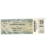 Jan 30 2007 Florida Panthers @ Pittsburgh Penguins Ticket MA Fleury Shutout - £15.77 GBP