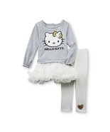 Hello KittyTunic Tutu and Pant Outfit InfantToddler Girls Gray Sizes 24 ... - $13.99