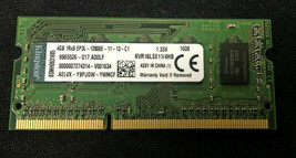 Kingston 4GB x1 1RX8 EP3L-12800E 1600MHZ KVR16LSE11/4 Ecc Sodimm 204PIN CL11 - $24.08