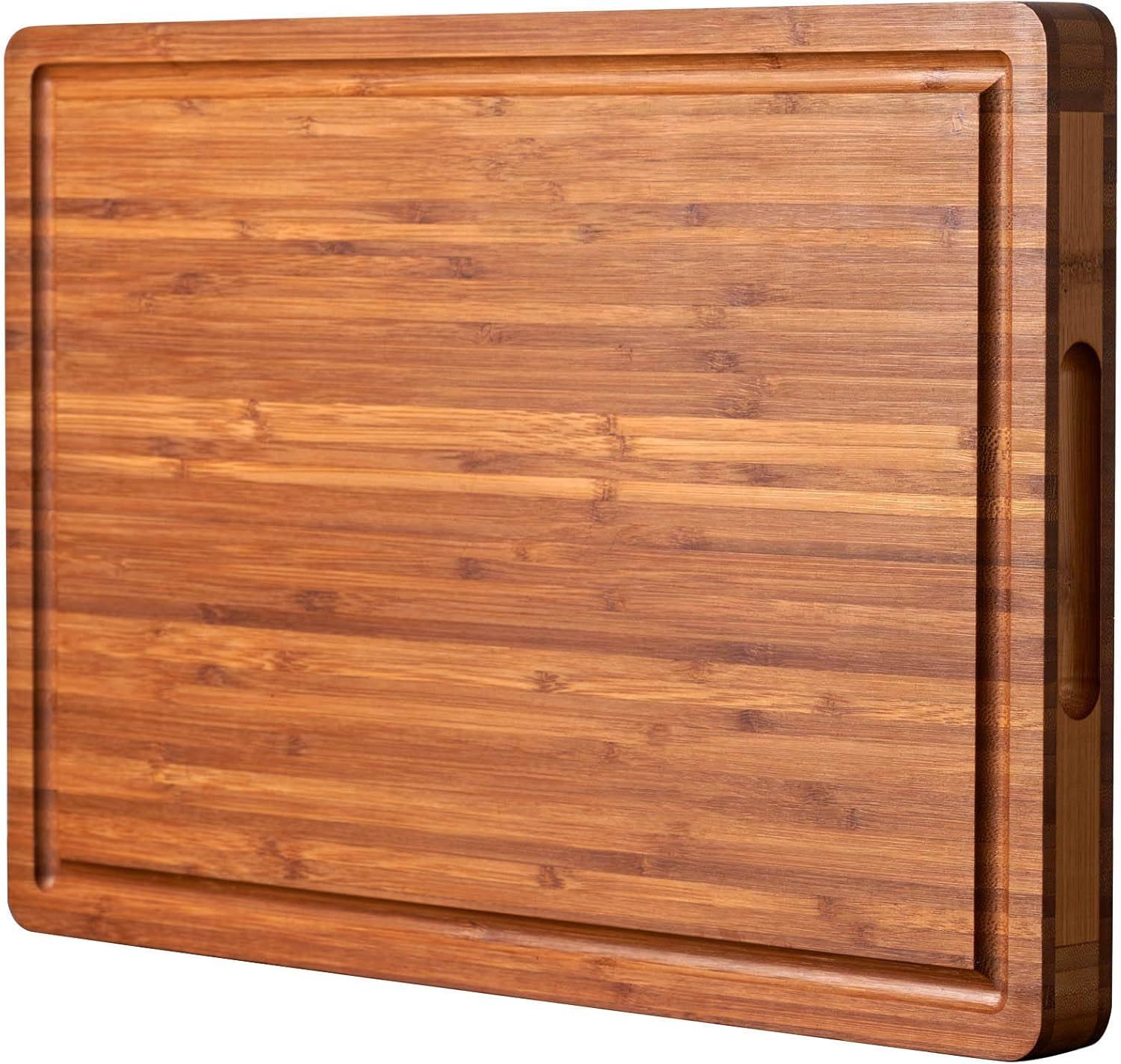 Bamboo Wood Cutting Board For Kitchen, 1&quot; Thick Butcher Block, Cheese, 1... - $32.96