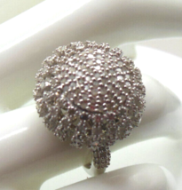 Vintage Signed STS 925 Pave Diamond Ring Size 7 - £381.82 GBP
