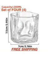 Set of 4 Twisted / Hammered Whiskey Glass Old Fashioned Bourbon Tequila ... - $45.51 CAD
