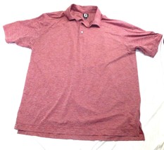 FootJoy Mens Red &amp; Blue Striped Polo Shirt 2XL Short Sleeve Golf Athleti... - $14.68