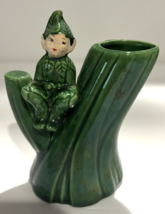 Vintage Sitting  Pixie elf  in branch bud vase - £13.34 GBP