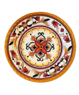 Lunch Plate Villa Ancona by Chris Madden Floral Rope Edge 8.5&quot; JCPenny - £13.90 GBP