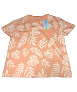 Cat &amp; Jack “Peach” Colored Plant Theme Size S (6/7) Short Sleeve T-Shirt - £4.58 GBP