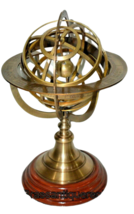 Brass Engraved Sphere Armilary Tabletop Sphere Globe big size=11.5&quot; - £57.91 GBP