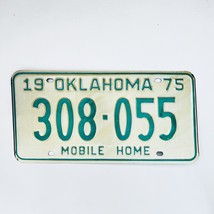 1975 United States Oklahoma Base Mobile Home License Plate 308-055 - £14.62 GBP