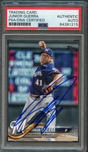 2018 Topps Update #138 Junior Guerra Signed Card PSA Slabbed Auto Brewers - £39.50 GBP