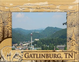 Gatlinburg Landscape Sketch Laser Engraved Wood Picture Frame Landscape (4 x 6) - $29.99