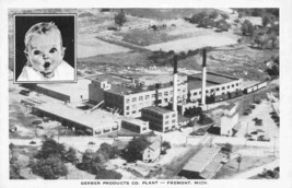 Gerber Baby Food Products Co Plant Fremont Michigan 1940s postcard - £5.42 GBP