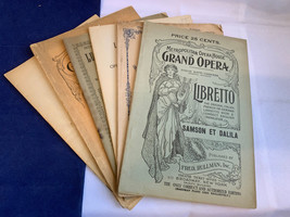 Antique Opera Libretto Playbill Book Lot Samson Et Dalila L&#39;Africaine La Juive - £23.70 GBP