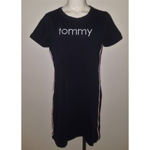 Tommy Hilfiger Blue Shirt Dress Size Medium Red White Blue Patriotic - £15.62 GBP