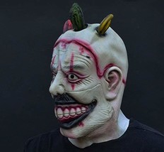 X-Merry Scary Creepy Halloween Clown Evil Latex Mask - Twisty The Clown - £13.30 GBP