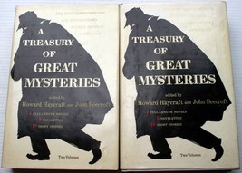 Vntg 1957 Haycraft~Beecroft Hcdj A Treasury Of Great Mysteries 2 Vol Hcdj Bce - £23.88 GBP