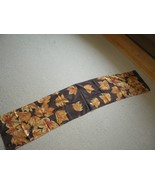 Vintage Kathie Lee Polyester Scarf Italy - Brown with Gold Leaves - $96.44 MXN