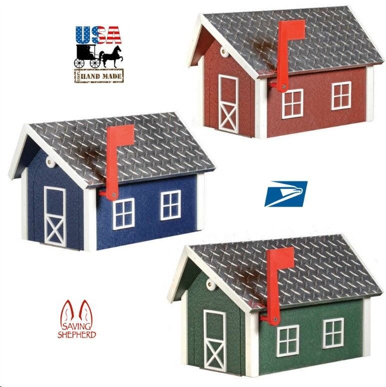 DELUXE DIAMOND PLATE MAILBOX -  Weatherproof 100% Recycled Poly in 14 Co... - $357.99