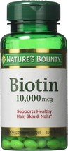 Nature&#39;s Bounty Biotin 10,000 mcg, Rapid Release Softgels 120 ea ( Pack of 2) - £35.96 GBP