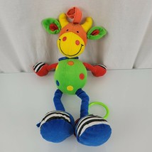 Jellycat Jelly Kitten Cat Stuffed Plush Bright Color Giraffe Baby Toy Rattle 15&quot; - £39.55 GBP