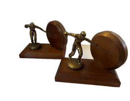 Mid Century Bowling Trophy Bookends - $14.25
