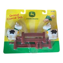 John Deere Animal Corral Set 2 Holstein Cows &amp; 3 Fence Ertl Toy JD Farm ... - $10.00
