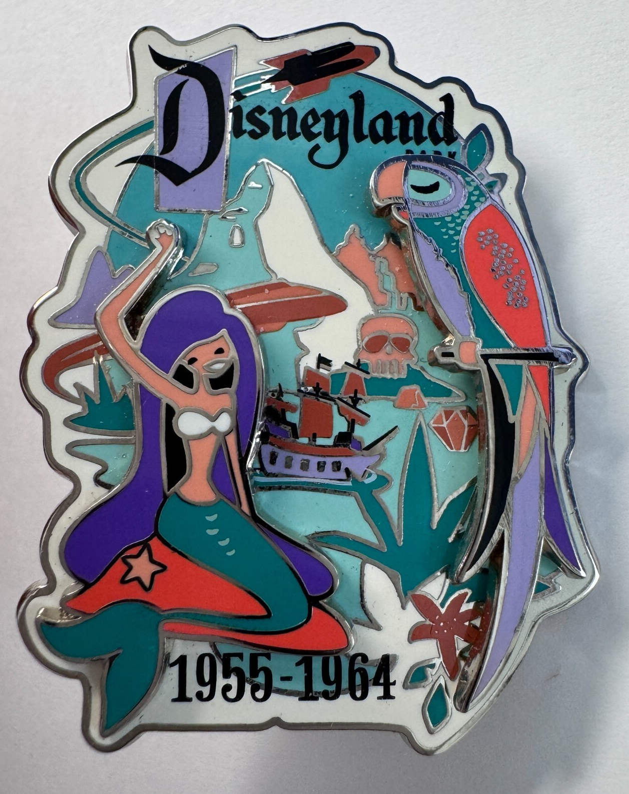 Disney DLR Disneyland 60th Diamond Anniversary 1955-1964 Mermaid Tiki LE... - $34.64