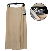 Ilyza NY Women&#39;s 14 Beige Wide Leg Wrap Culotte Pants Skirt NWT - $29.69