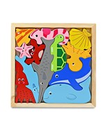 Under the Sea Multicolor Puzzle Wooden Toy Set - £11.09 GBP