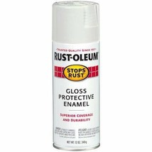 Rust-Oleum 250702 Stops Rust Spray Paint, 12-Ounce, Gloss Pure White - £21.25 GBP