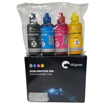 New Hiipoo Sublimation Printer Ink 4 Black Cyan Magenta Yellow 100 ML EP... - $421.99 MXN