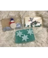 Primal Elements lot 3 Christmas snowflake snowman soap ends New - $9.89