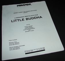 1993 LITTLE BUDDHA  Movie Press Kit Production Notes Pressbook Keanu Reeves - $14.49
