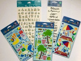 Scrapbooking Stickers Beach Set  5 Pack Lot Frances Meyer Stickopotamus - $9.00