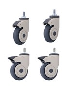 4 Pack 5 inch Medical Castors Swivel Total Brake Heavy Duty Casters Wheel - $1,261.03 MXN