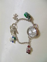 Department Store 6-8”  Silver Tone Holiday Charms Quartz Ladies  Watch W119 - $28.80