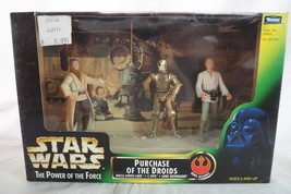 Star Wars Power of the Force POTF Purchase Of The Droids w/Lars , Luke & C-3PO - $9.89