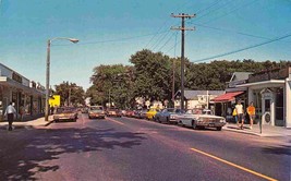 Street Scene Shopping Center Hyannis West End Cape Cod Massachusetts postcard - $6.44