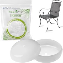 1.5&quot; Wrought Iron Patio Furniture Feet Caps (24-Pack), Chair Leg Floor P... - $34.96