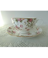 GORHAM 1831 FOREVER ROSES BONE CHINA TEACUP &amp; SAUCER USA - $314.27 MXN