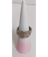 Vintage Original Rogers Spoon Ring Size 9 Silver Plated Floral Motif Art... - $371.27 MXN