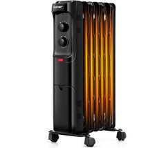 1500W Oil Filled Heater Portable Radiator Space Heater w/Adjustable Thermostat - £106.30 GBP