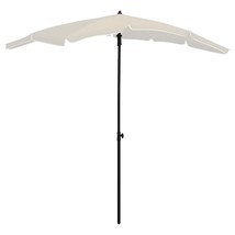 Garden Parasol with Pole 78.7&quot;x51.2&quot; Sand - $2,178.89 MXN