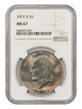 1971-D $1 Ngc MS67 - £758.23 GBP