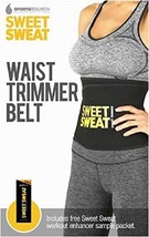 Sweet Sweat Premium Waist Trimmer Belt One Size Fits All Free Workout Enhancer - £35.58 GBP