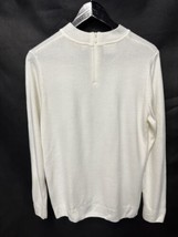 Kim Rogers Petite Ivory Mock Neck Sweater Top Vtg Style PL - £19.53 GBP
