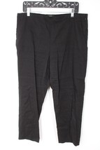 Theory 12 Black Linen Viscose Treeca Eco Crunch Side Zip Pants - £28.41 GBP