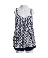 Soma Cool Nights Small Blue White Crochet Camisole and Shorts  - $28.92