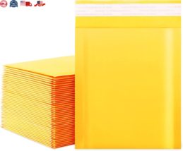 Kraft Bubble Mailers 6X9 Inch 50 Pack Self-Sealing Paper Envelopes for Packaging - £12.86 GBP+